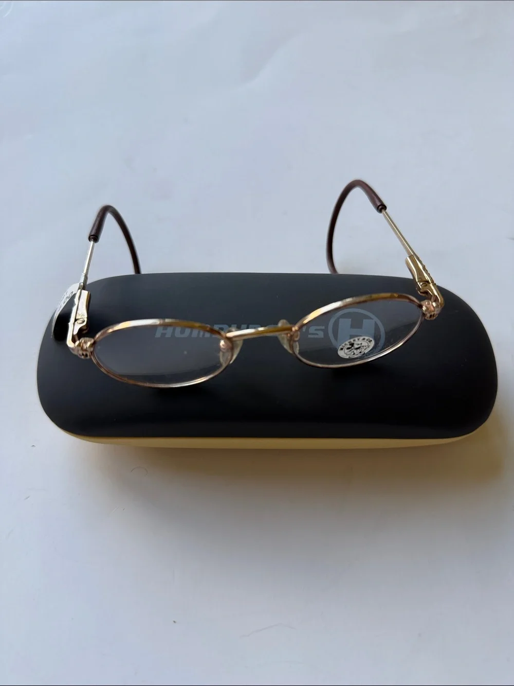 NWT Vintage Marchon Disney Mickey Round Gold Metal Wireframe Glasses